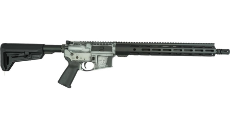 Shark Coast Trump 2.0 AR-15 Rifle w/SCC Lower 5.56 30rd Magazine 16" Barrel Distressed Silver Black