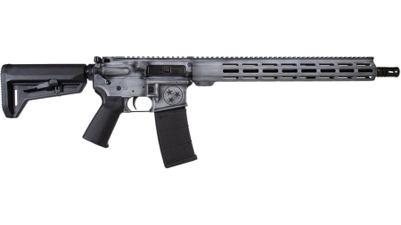 Shark Coast Tactical "Tennessee Battleship Grey Battleworn" AR-15 Rifle 5.56mm 30rd Magazine 16" Barrel 15" MLOK Handguard