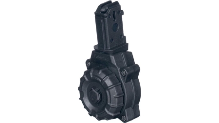 Promag Handgun Drum Magazine Fits CZ Scorpion 9mm - Black Polymer 30/rd