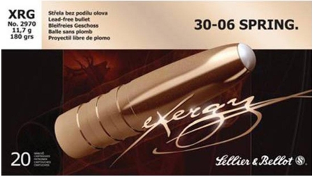 Sellier & Bellot eXergy Blue Solid Copper 30-06 180gr SP 20/rd