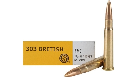 Sellier & Bellot Rifle Ammunition .303 British 180 gr FMJ 2440 fps - 20/box