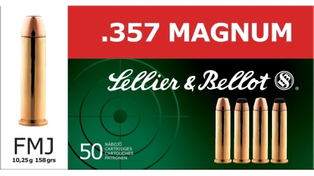 Sellier & Bellot Pistol & Revolver Ammo .357 Mag 158 gr FMJ 50/Box