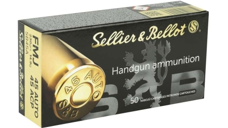 Sellier & Bellot Pistol & Revolver Ammo .45 Auto 230 gr FMJ 50/Box
