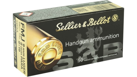 SELLIER & BELLOT 9MM 115G FMJ 50RD BOX 20 BOXES PER CASE