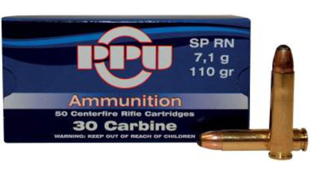 PPU 30 CARBINE SP 110GR 50RD BOX 10 BOXES PER CASE