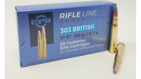 PPU 303 BRITISH 180GR SP 20RD BOX 10 BOXES PER CASE