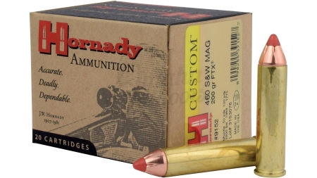 HORNADY CUSTOM 460 S&W 200GR FTX 20RD BX 200RD CASE