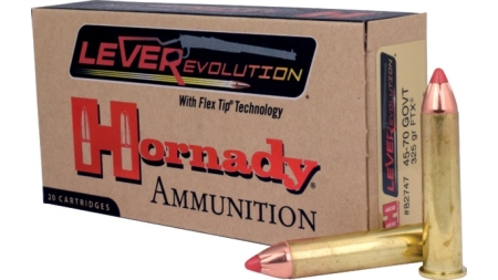 HORNADY LEVERREVOLUTION 45-70 GOVT 325GR FTX 20RD BX 200RD CASE