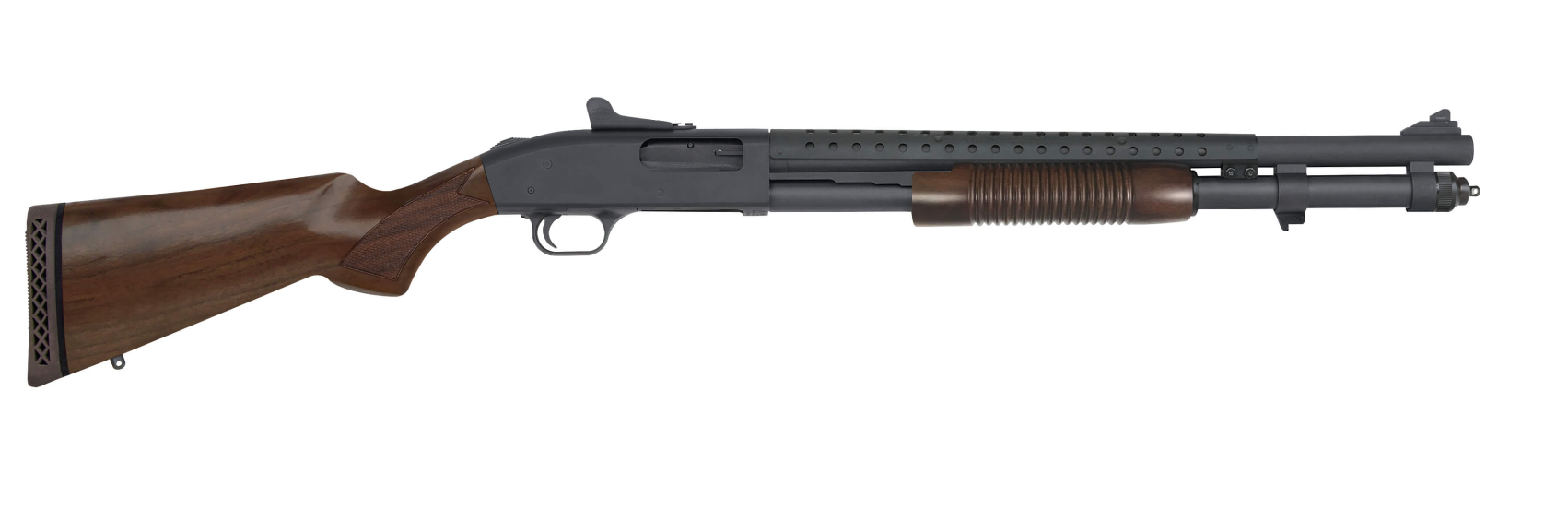 MOSSBERG 590A1 RETRO 12G SHOTGUN 20" PARKERIZED HEAVY WALL BBL, WOOD, 8+1