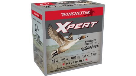 WINCHESTER SUPER X XPERT H.V. STEEL 12GA 2.75" 1-1/8OZ #2 25RDS BX 250RD CASE