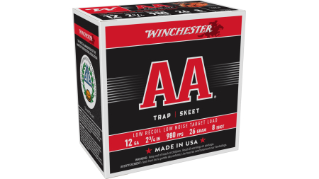 WINCHESTER AA LOW RECOIL 12GA 2 3/4" #8 25RD BX 250RD CASE