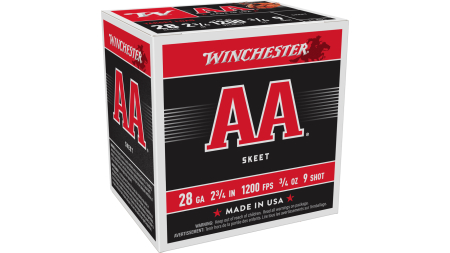 WINCHESTER AA 28GA 2-3/4" 3/4OZ #9SHOT 25RD BOX 250RD CASE