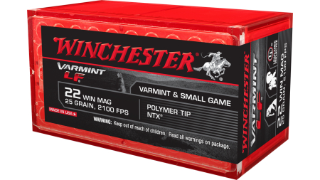 WINCHESTER VRMNTLF 22WM 25GR POLY TIP 50RD
