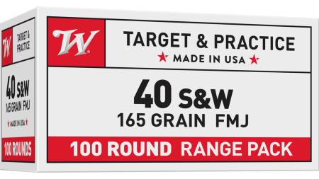 WINCHESTER USA 40SW 165GR FMJ VALUE 100RD BOX 500RD CASE