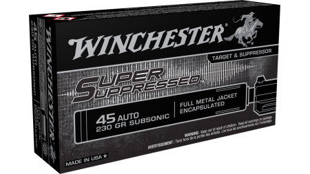WINCHESTER SUPPRESSED 45ACP 230GR FMJ 50RD BX