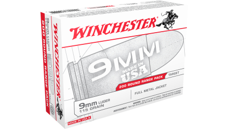 WINCHESTER USA 9MM 115GR FMJ 200RD BOX 1000RD CASE