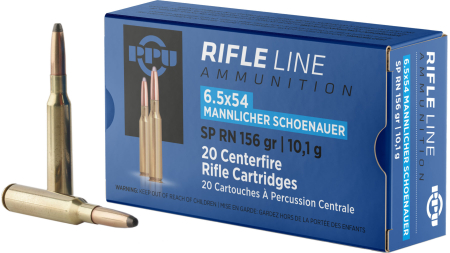 PPU 6.5X54 MANN SHOENAUER SPRN 156G 20RD BOX 10 BOXES PER CASE