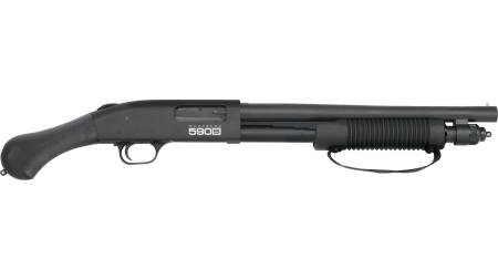 MOSSBERG 590S SHOCKWAVE 12G 14.375" 8+1RD BLACK, BEAD SIGHT