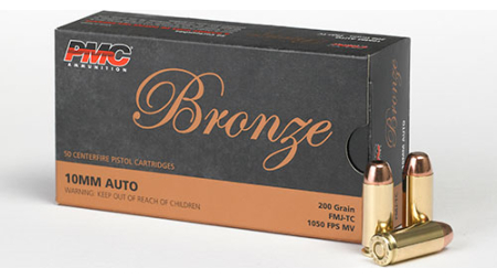 PMC BRONZE 10MM AUTO 200GR FMJ-TC 50RD BX 1000RD CASE