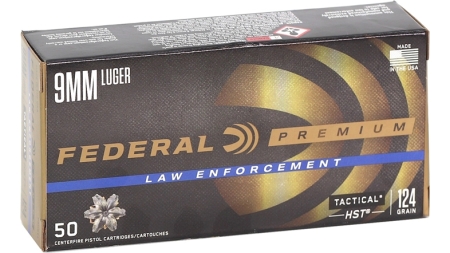 FEDERAL PREM 9MM 124GR HST JHP 50RD BX 1000RD CASE