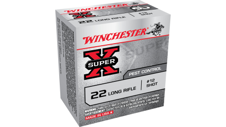 WINCHESTER SUPER X PEST CONTROL 22LR 25GR #12SHT 50RD BX 5000RD CASE