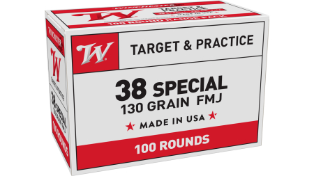 WINCHESTER USA 38SPL 130GR FMJ 100RD BX