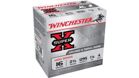 WINCHESTER SUPER X HEAVY GAME HB 16G 23/4 11/8 #4 25RD BX 250RD CASE