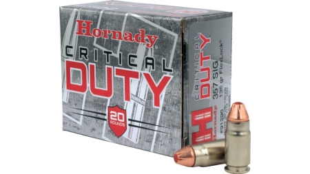 HORNADY CRITICAL DUTY 357SIG 135GR FLXLK 20RD BX 200RD CASE