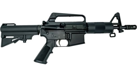 DPMS DP-15 KITTY KAT 5.56 7.5" A2 HANDLE, 4" KNURLED HANDGUARD, CAR STYLE BRACE 1-30RD