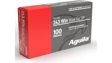 AGUILA 243 WIN 100GR INTERLOCK BTSP 20RD BX 10 BOXES PER CASE