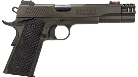 KIMBER RAMPART 1911 45ACP 5" W/ COMP OD GREEN BLK G10 GRIPS 1-8RD MAG