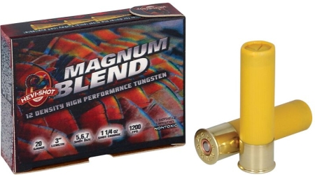 HEVI-SHOT MAGNUM BLEND 20GA 3IN 1-1/4OZ #5 #6 #7 5 RD/BX 10 BX/CS
