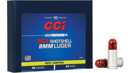 CCI 9MM BIG 4 SHOTSHELL 10 RD/BX 20 BX/CS