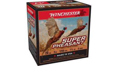 WINCHESTER SUPER X PHEASANT 20 GA 3" #6  HB 1-1/4 OZ 25 RD/BX 10 BX/CS