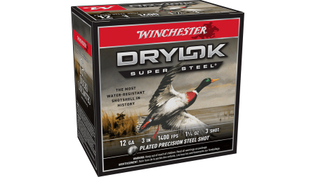 WINCHESTER DRYLOK SUPER STEEL 12 GA 3" #3 1-1/4 OZ 25 RD/BX 10 BX/CS