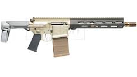 Q BOOMBOX 8.6 BLACKOUT PISTOL 12" BBL, BRACE, GRAY ACCENTS 20RD MAG