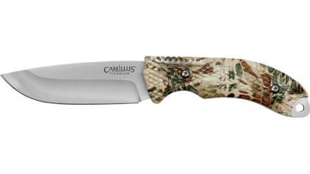 CAMILLUS MASK FIXED BLADE - 4" SS DROP POINT BLADE CAMO