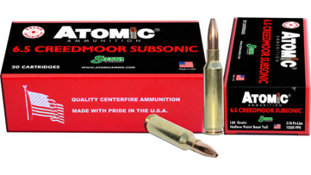 ATOMIC 6.5 CM 130GR SUBSONIC - HPBT 20RD 10BX/CS