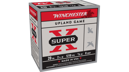 WINCHESTER SUPER-X 20GA 2.75" - 7/8OZ #8 1210FPS 250RD CASE