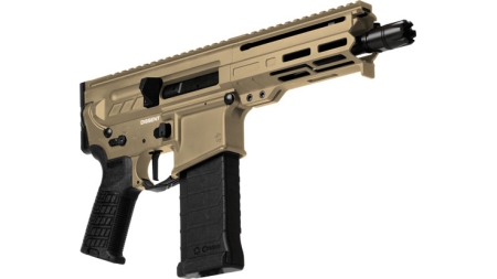 CMMG PISTOL DISSENT MK4 5.7X28 - MM 6.5" 32RD COYOTE TAN
