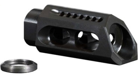 YHM SLANT MUZZLE BRAKE/COMP - 5.56MM FOR 1/2X28 THREADS