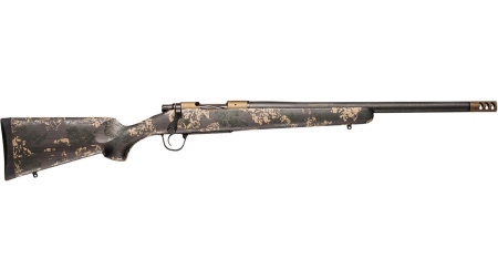 Christensen Arms Ridgeline FFT Rifle 22 Creedmoor 4rd Capacity 20" Threaded Carbon Fiber Barrel Burnt Bronze w/Green & Tan Accented Stock