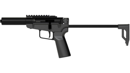 Dark Mountain Stowaway Handgun 9mm Luger Single Shot 5" 1/2x28 Threaded Barrel Black with Brace Adapter