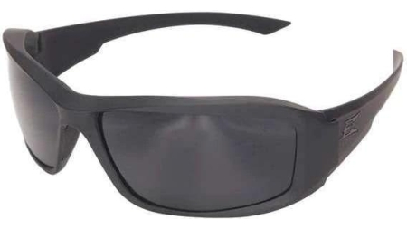 Edge Hamel Safety Glasses Black with Black G15 Vapor Shield Lens Thin Temple Frame