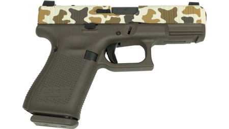 Glock V-Series Model 19 Duck Camo Cerakote Handgun 9mm Luger 15rd Magazines (3) 4.02" Barrel Austria
