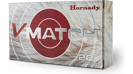 Hornady V-Match Rifle Ammunition .22 ARC 62gr ELD-VT 20/ct