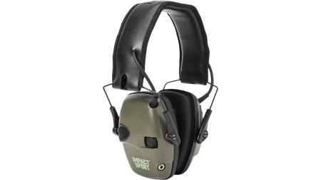 Howard Leight Impact Sport Electronic Earmuff 22dB Olive Green