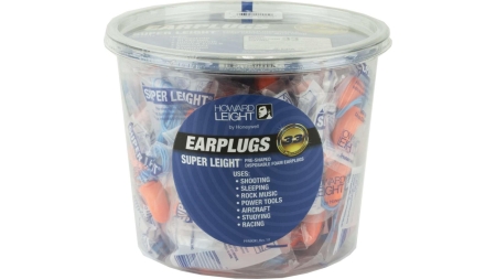 Howard Leight Super Leight Ear Plugs Pre-Shaped Foam Coral Ear Plugs 33dB 50/pr Corded Tub