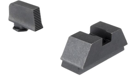 Ameriglo Optics Compatible Handgun Sight Set for Glock Flat Black .295? Rear 1L Tall Serrated Black .220? Front