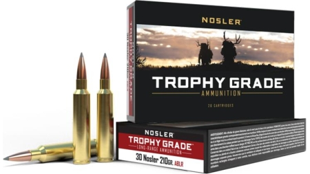 Nosler Accubond Trophy Grade Long Range Rifle Ammunition .30 Nosler 210gr ABLR SP 3000 fps 20/ct